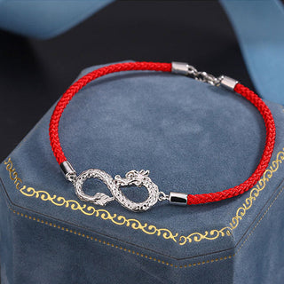 Buddha Gift Year Of The Dragon 999 Sterling Silver Endless Knot Luck Protection Bracelet