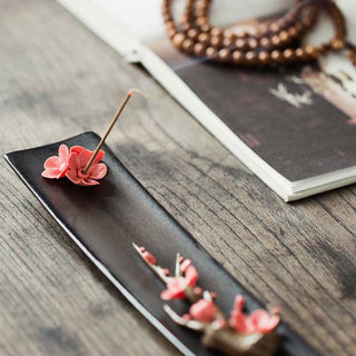 Buddha Gift Lotus Peony Rose Flower Ceramic Spiritual Incense Burner