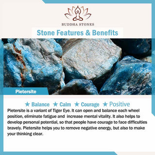 Buddha Gift Natural Lazurite Pietersite Unakite Om Mani Padme Hum Bead Positive Bracelet