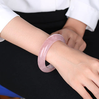 Buddha Gift  Natural Rose Quartz Love Caring Bracelet Bangle