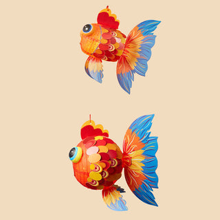 Buddha Gift DIY Good Luck Koi Fish Paper Lantern Lamp Mid-Autumn Festival Child Kids Lantern Decoration