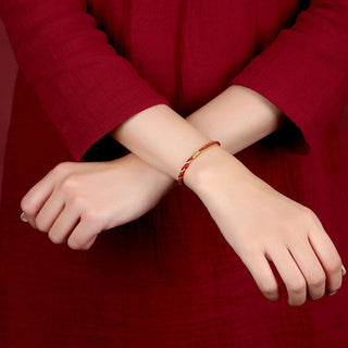 Buddha Gift Handmade Chinese Zodiac Rabbit Rooster Rat Horse Dragon Protection Braid String Bracelet