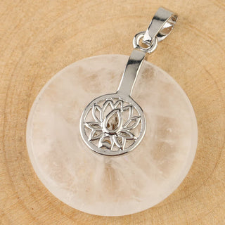 Buddha Gift Various Crystal Amethyst Pink Crystal Lotus Healing Necklace Pendant