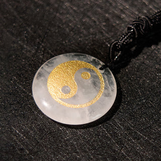 Buddha Gift Various Crystal Amethyst Tiger Eye Green Aventurine Yin Yang Spiritual Necklace Pendant