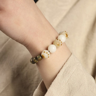 Buddha Gift Natural Green Sandalwood Bodhi Seed Cat Paw Claw Cure Bracelet