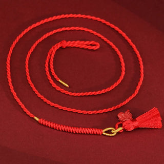 Buddha Gift Natural Cinnabar Dragon Blessing Red String Belly Chain