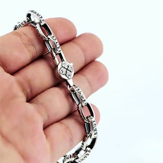 Buddha Gift Om Mani Padme Hum Double Dorje Copper Engraved Wisdom Bracelet