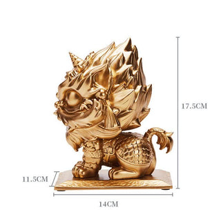 Buddha Gift Lion Statue Strength Resin Home Office Decoration