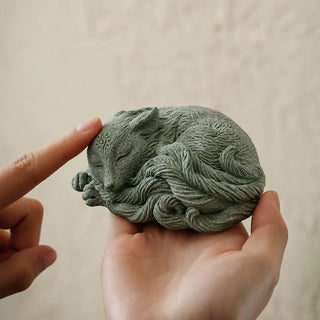 Buddha Gift Small Nine Tailed Fox Protection Home Tea Pet Figurine Decoration