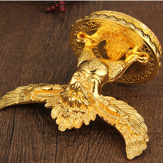 Buddha Gift Tibetan Gold Garuda Bird Alloy Protection Home Decoration