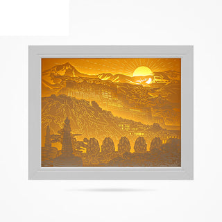 Buddha Gift Tibet Potala Palace Paper LED Carving Lamp Art Night Lights Creative LED Table Lamp