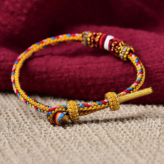 Buddha Gift Handmade Dunhuang Color Luck Braid String Bracelet