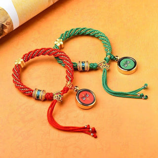 Buddha Gift Tibet Handmade Five God Of Wealth Luck Thangka Amulet Prayer Wheel Flower Charm Weave String Bracelet