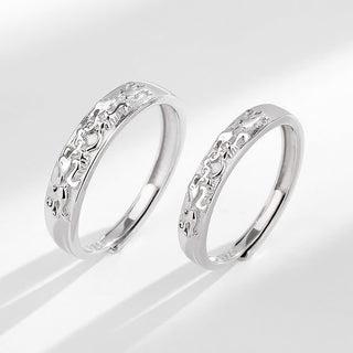 Buddha Gift 925 Sterling Silver PiXiu Balance Adjustable Couple Ring