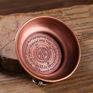 Buddha Gift Small Copper Prayer Altar Portable Burning Holder Incense Sage Smudging Rituals Use Items