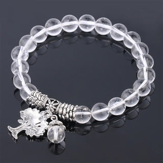 Buddha Gift Natural Gemstone Tree of Life Lucky Charm Stretch Bracelet