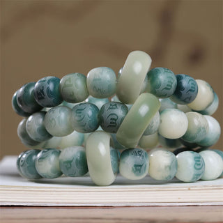 Buddha Gift Bodhi Seed Om Mani Padme Hum Engraved Keep Away Evil Spirits Bracelet