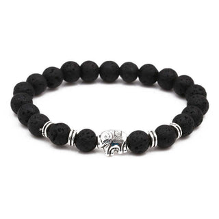 Buddha Gift Lava Rock Tiger Eye Stone Elephant Diffuser Peace Healing Bracelet