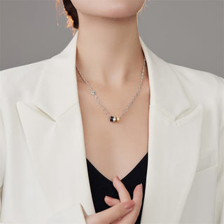 Buddha Gift 925 Sterling Silver Retro Tang Dynasty Flower Design Luck Energy Chain Necklace Pendant