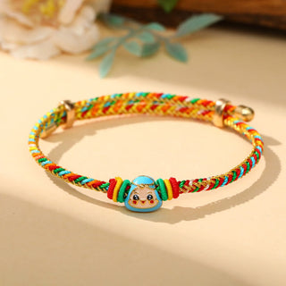 Buddha Gift Colorful Rope Zongzi Pattern Luck Handmade Child Adult Bracelet