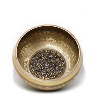 Buddha Gift Tibetan Sound Bowl Handcrafted for Yoga Mindfulness and Meditation Singing Bowl Set