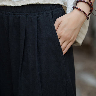 Buddha Gift Retro Wide Leg Pants Casual Women's Yoga Pants With Pockets