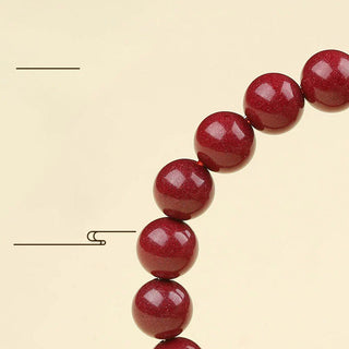 Buddha Gift 925 Sterling Silver Natural Cinnabar Four Beasts Blessing Bracelet