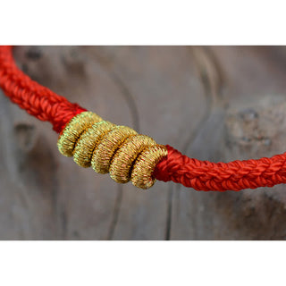 Buddha Gift Handmade Simple Design Chinese Knotting Luck Strength Braid String Bracelet
