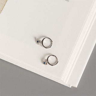 Buddha Gift 925 Sterling Silver Evil Eye Blessing Protection Stud Earrings