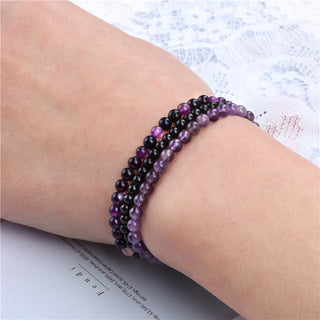 Buddha Gift 3Pcs Natural Crystal Stone Inner Peace Spiritual Bracelet