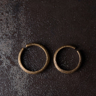 Buddha Gift Tibetan Vintage Texture Design Copper Luck Couple Ring