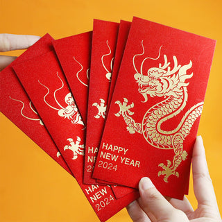 Buddha Gift 6Pcs Chinese Red Envelope Year of the Dragon Lucky Money Envelopes 2024 Chinese New Year Dragon Year Envelope