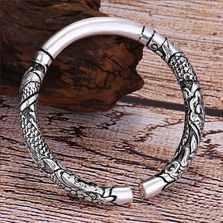 Buddha Gift Dragon Auspicious Clouds Luck Protection Bracelet Adjustable Bangle
