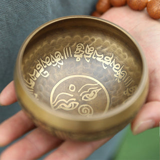 Buddha Gift Tibetan Sound Bowl Handcrafted for Yoga and Meditation Singing Bowl Set