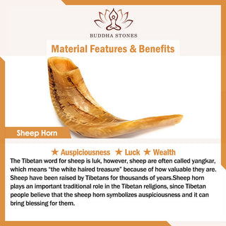 Buddha Gift Handmade Tibetan Sheep Horn Om Mani Padme Hum Auspiciousness Bracelet