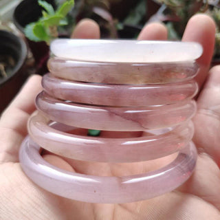 Buddha Gift Purple Jade Happiness Protection Bracelet Bangle