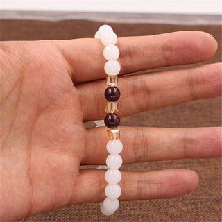 Buddha Gift Natural White Jade Protection Bracelet