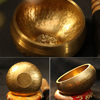 Buddha Gift Tibetan Sound Bowl Handcrafted for Relaxation and Mindfulness Meditation Singing Bowl Set
