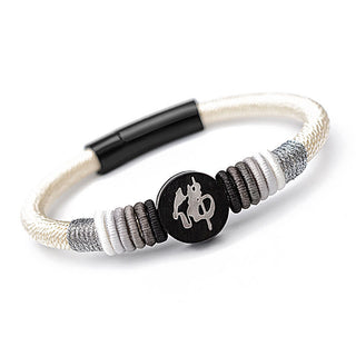 Buddha Gift Buddha Character Ebony Handcrafted Rope Bracelet