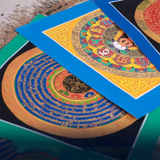 Buddha Gift Tibetan Handmade Thangka Painting Blessing Thangka Blind Box Random Color Pattern
