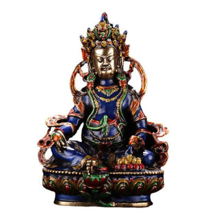 Buddha Gift Yellow Jambhala Bodhisattva Figurine Serenity Copper Statue Home Decoration