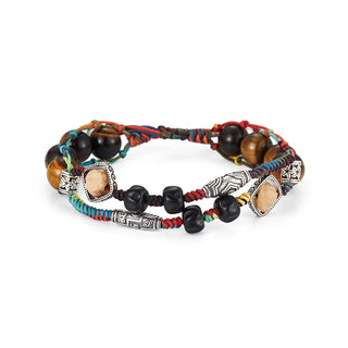 Buddha Gift 925 Sterling Silver Tiger's Eye Bodhi Seed Handmade Courage Bracelet