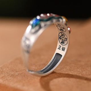 Buddha Gift Feng Shui Five Emperor Coins Wealth Ring
