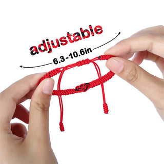 Buddha Gift 2Pcs Tibetan Luck Chinese Knot Protection String Bracelet