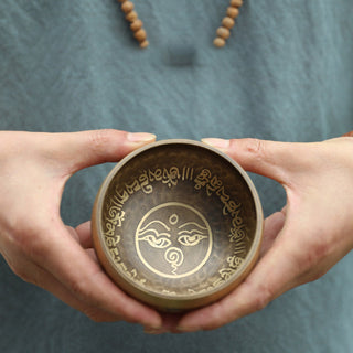 Buddha Gift Tibetan Sound Bowl Handcrafted for Yoga and Meditation Singing Bowl Set