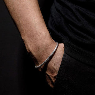 Buddha Gift Tibetan Heart Sutra White Copper Luck Bracelet