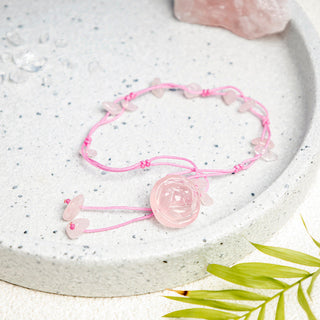 Buddha Gift Amethyst Pink Crystal Green Aventurine Rose Inner Peace Healing Anklet