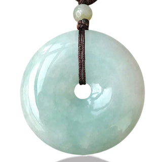 Buddha Gift Round Jade String Luck Necklace Pendant