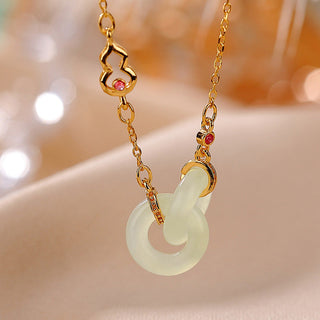 Buddha Gift 925 Sterling Silver Round Jade Luck Prosperity Necklace Chain Pendant