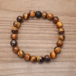 Buddha Gift 108 Beads Mala Tiger Eye Protection Tassel Bracelet